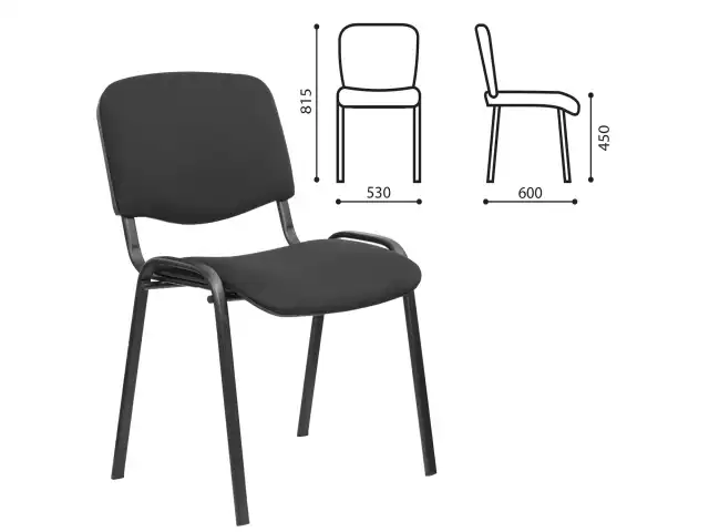 Стул STAFF "Iso Lite CF-008", ткань черная (С-11), 532562