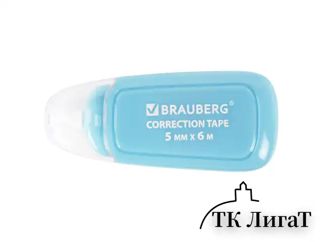 Корректирующая лента BRAUBERG COMPACT PLUS PASTEL, 5 мм х 6 м, корпус ассорти, блистер, 270551