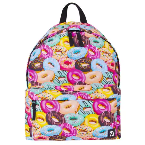 Рюкзак BRAUBERG, универсальный, сити-формат, Donuts, 20 литров, 41х32х14 см, 228862