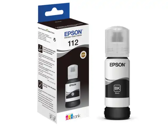 Чернила EPSON 112 (C13T06C14A) для СНПЧ EPSON L11160 /L15150 /L15160 /L6550/L6570, черные, ОРИГИНАЛЬНЫЕ