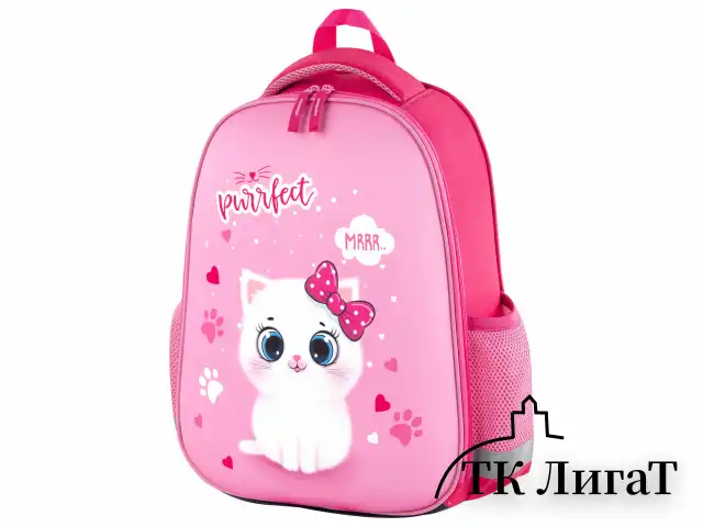 Ранец ПИФАГОР EVA BASIC, 1 отделение, "Fluffy cat", 39х30х16 см, 270691