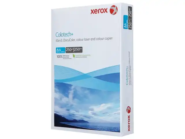 Бумага для цветной лазерной печати А4, 250 г/м, 250 л, XEROX COLOTECH+ Blue, Австрия,170% CIE, 89751, 003R94671