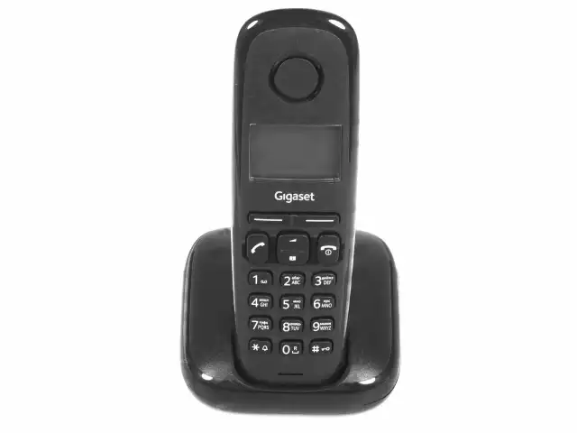Радиотелефон GIGASET A170, память 50 номеров, АОН, повтор, часы, черный, S30852H2802S301