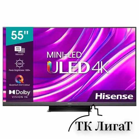 Телевизор HISENSE 55U8HQ, 55" (139 см), 3840x2160, 4K, 16:9, SmartTV, Wi-Fi, черный