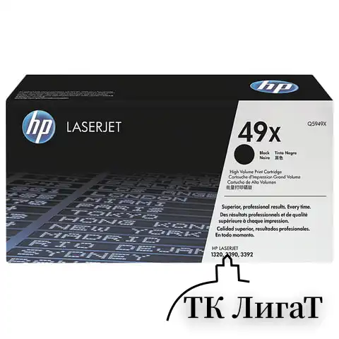 Картридж лазерный HP (Q5949X) LaserJet 1320/3390/3392 и другие, №49X, оригинальный, ресурс 6000 стр.