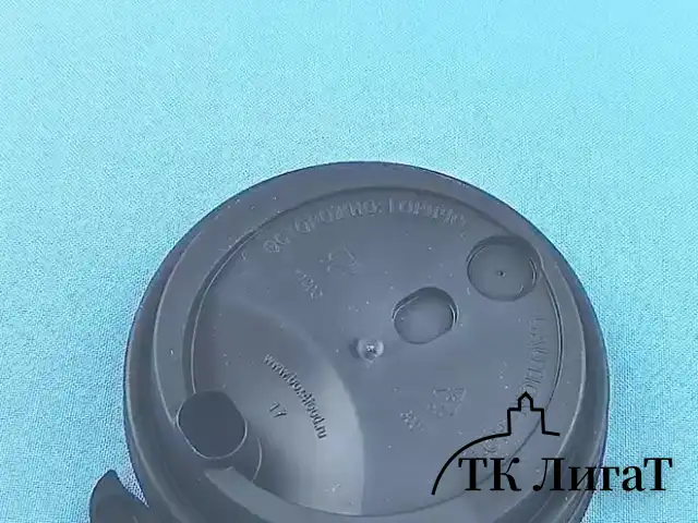 Кофейная крышка с питейником черная, диаметр 80 мм(50шт/20уп) 3002
