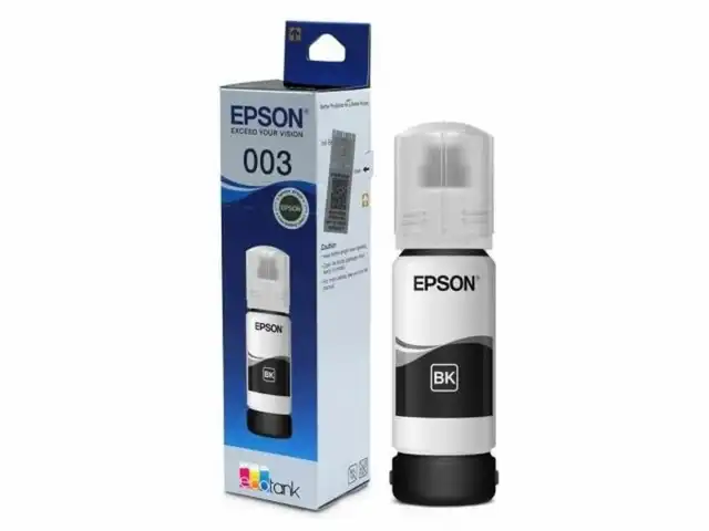 Чернила EPSON 003 (C13T00V198) для СНПЧ EPSON L3210/L3216/L3218, черные, ОРИГИНАЛЬНЫЕ