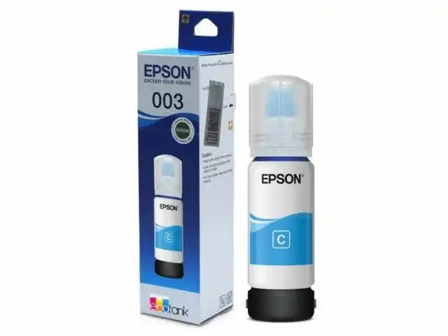 Чернила EPSON 003 (C13T00V298) для СНПЧ EPSON L3210/L3216/L3218, голубые, ОРИГИНАЛЬНЫЕ