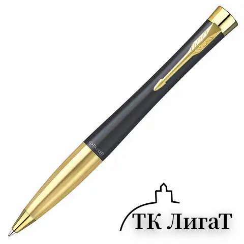 Ручка шариковая Parker Urban Twist Black GT, корп. черный, позолоч. дет, синяя, 2143640