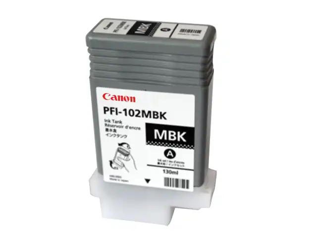 Картридж струйный CANON (PFI-102МBK) iPF500/510/F600/605/610/650/655/700, матовый, черный, оригинальный, 130 мл, 0894B001