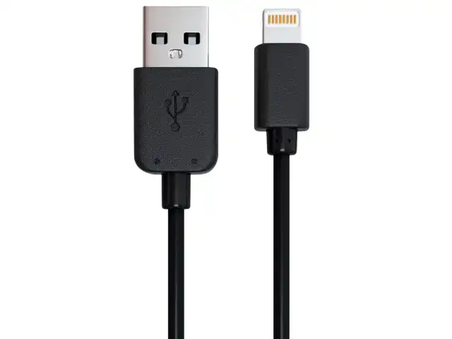 Кабель USB 2.0-Apple Lightning, 1 м, RED LINE, для подключения IPhone (IPad), черный, УТ000008646