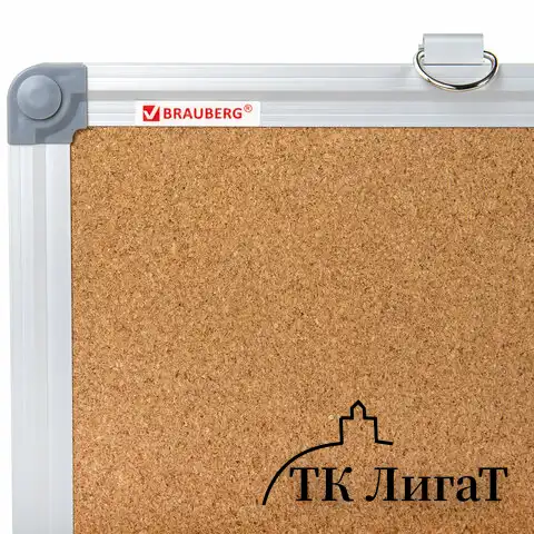 Доска комбинированная: магнитно-маркерная, пробковая для объявлений, 90х120 см, BRAUBERG 