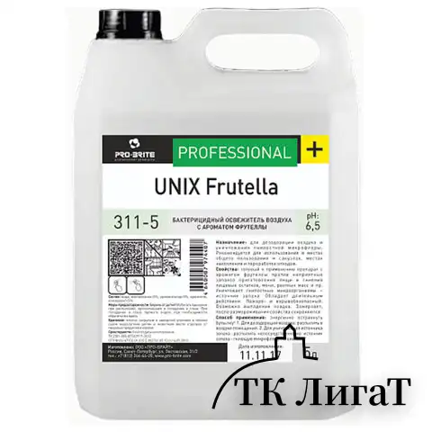 Ароматизатор освежитель воздуха, 5 л, PRO-BRITE UNIX Frutella, бактерицидный, жидкость, 311-5