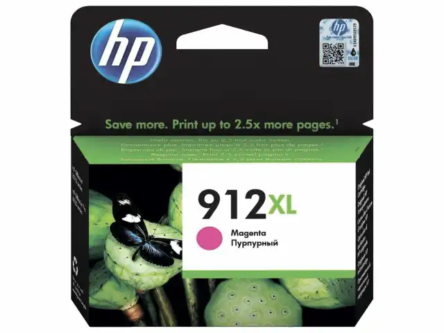 Картридж струйный HP (3YL82A) для HP OfficeJet Pro 8023, №912XL пурпурный, ресурс 825 страниц, оригинальный