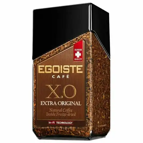 Кофе молотый в растворимом EGOISTE "X.O" 100 г, стеклянная банка, сублимированный, ШВЕЙЦАРИЯ,шк10707, EG10009008