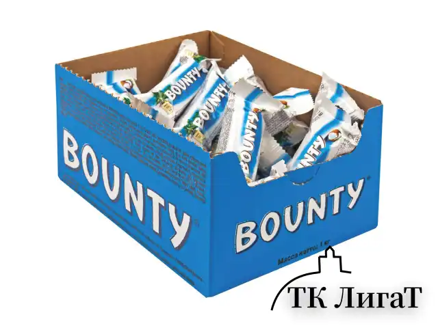 Конфеты шоколадные BOUNTY minis, весовые, 1 кг, картонная упаковка, 56727