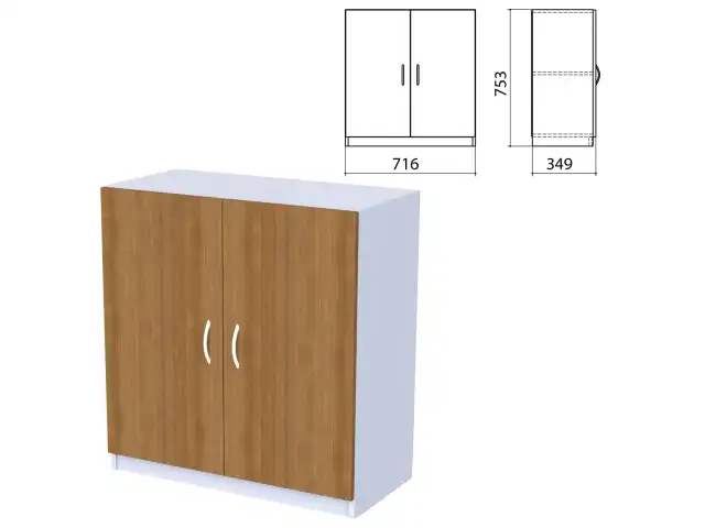 Шкаф закрытый "Бюджет", 716х349х753 мм, орех французский (КОМПЛЕКТ)