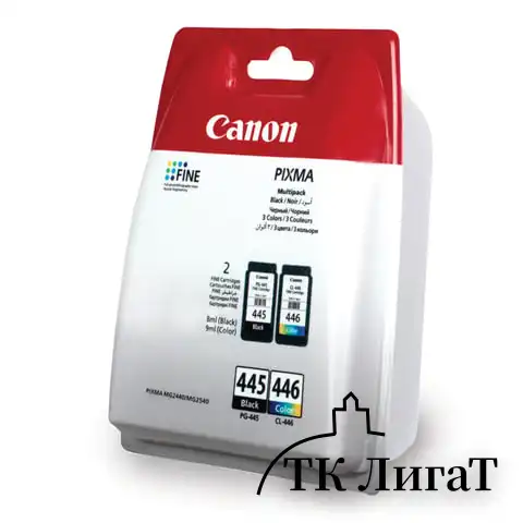 Картридж струйный CANON (PG-445/CL-446) PIXMA MG2440/MG2540, оригинальный КОМПЛЕКТ 2 цвета, 180 страниц, 8283B004