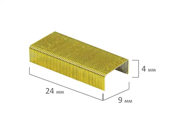 Скобы для степлера цветные №10, 1000 штук, BRAUBERG 