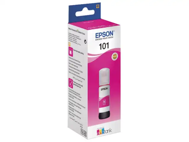 Чернила EPSON 101 (T03V34) для СНПЧ L4150/ L4160/ L6160/ L6170/ L6190, пурпурные, оригинальные, C13T03V34A