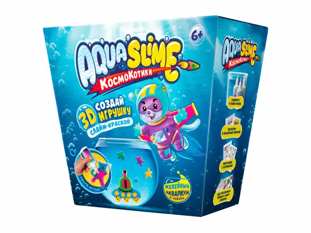 Набор для создания фигурок из цветного геля MEDIUM "Aqua Slime", шаблоны, SLIME, AQ001