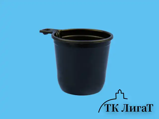 Чашка кофейная 200мл одноцветная(черная) (50/1250) /ИнтроПластик