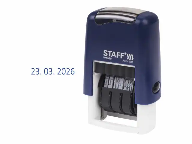 Датер-мини STAFF, месяц цифрами, оттиск 22х4 мм, "Printer 7810 BANK", 237433