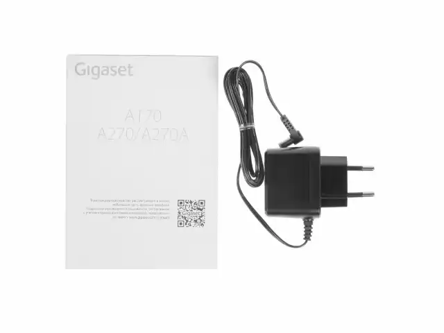 Радиотелефон GIGASET A170, память 50 номеров, АОН, повтор, часы, черный, S30852H2802S301