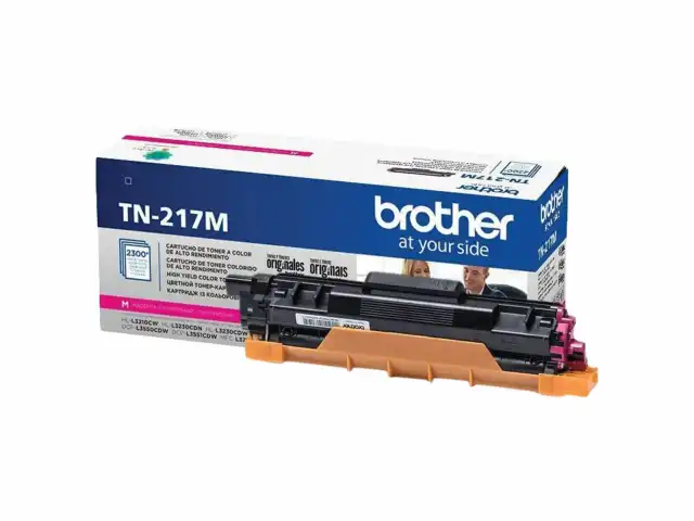 Картридж лазерный BROTHER (TN217M) HLL3230CDW/DCPL3550CDW/MFCL3770CDW, пурпурный, оригинальный, ресурс 2300 страниц