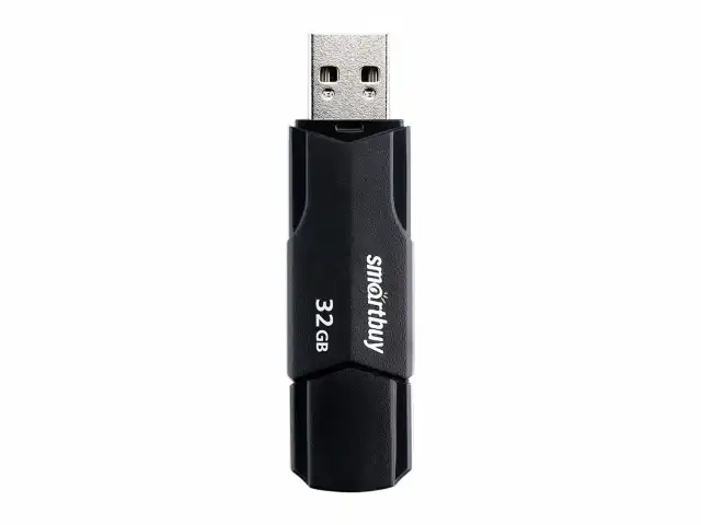 Флеш-диск 32GB SMARTBUY Clue USB 2.0, черный, SB32GBCLU-K