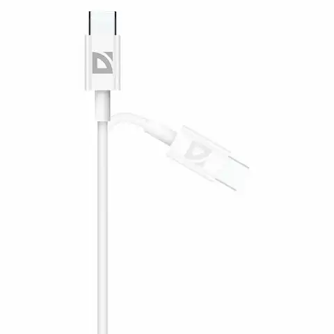 Кабель USB Type-C-Type-C, 30 Вт, белый, 2 м, DEFENDER F182, 87537