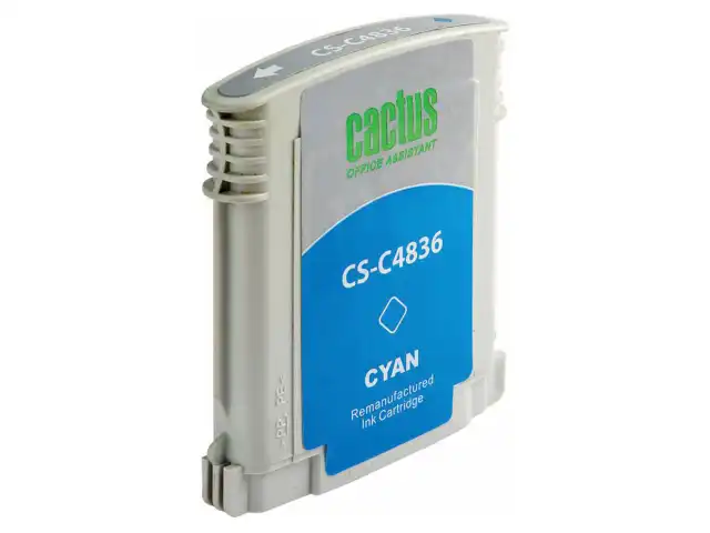 Картридж струйный CACTUS (CS-C4836) для HP DesignJet 70/100/110/120, голубой