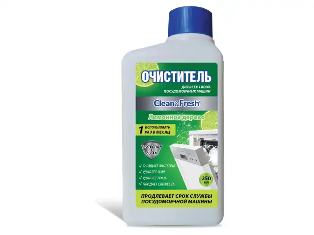 Очиститель для посудомоечных машин 250мл CLEAN&FRESH Лимонное дерево, ш/к 11083, Cd4m250lem