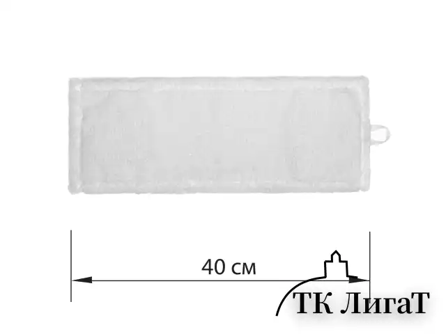 Насадка МОП плоская для швабры/держателя 40 см, уши/карманы (ТИП У/К), микрофибра, LAIMA EXPERT, 605311