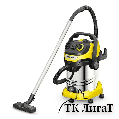 Пылесос хозяйственный KARCHER WD 6 PS, мусоросборник 30л, мощность 1300Вт, желтый, 1., 1.628-360.0