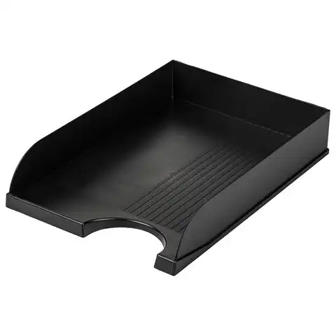 Лоток горизонтальный для бумаг BRAUBERG Standard, 350х253х65 мм, черный, 237947