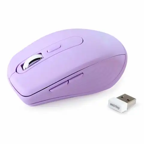 Мышь беспроводная бесшумная SMARTBUY SBM-611AG-V, USB, 4 кнопки+1 колесо, оптическая, лиловая 02033