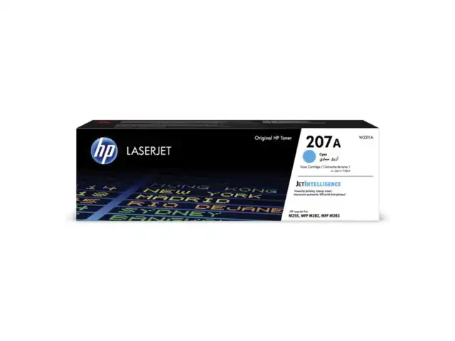 Картридж лазерный HP (W2211A) Color LJ M282/M283/M255, №207A, голубой, оригинальный, ресурс 1250 страниц