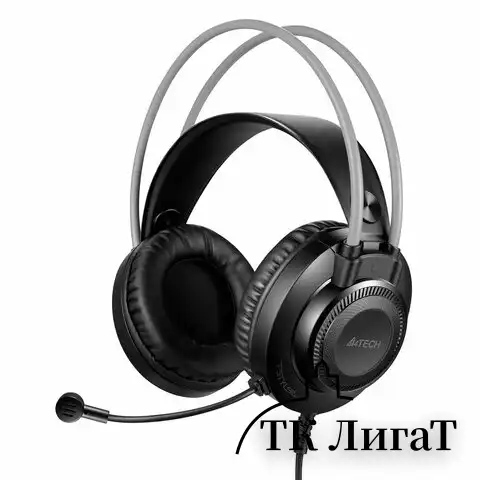 Наушники с микрофоном (гарнитура) A4TECH Fstyler FH200I, проводные, 1.8 м, 3.5 jack, серые, 1431335