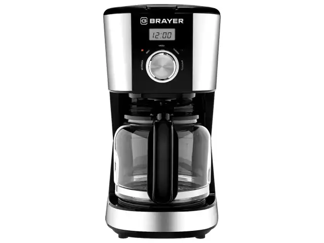 Кофеварка капельная BRAYER BR1122, 900Вт, объем 1,5л, черная