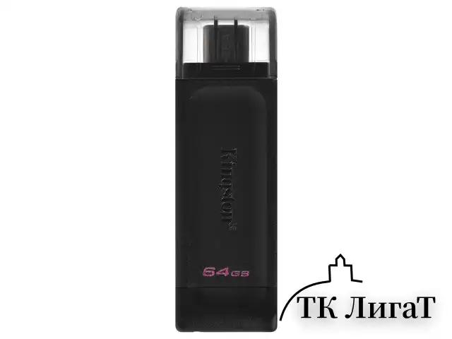 Флеш-диск 64GB KINGSTON DataTraveler 70, разъем Type-C 3.2, черный, DT70/64GB