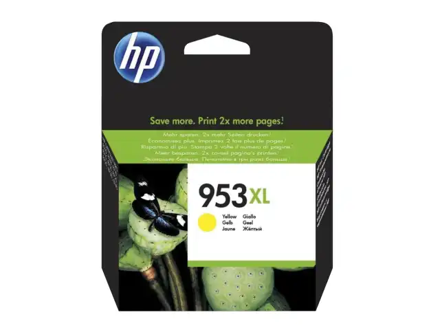 Картридж струйный HP (F6U18AE) Officejet Pro 8710/8210 №953XL, желтый, увеличенный ресурс 1600 стр., оригинальный