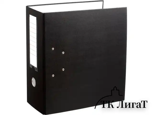 Папка-регистратор с двумя арочными механизмами (до 800 листов), покрытие ПВХ, 125 мм, черная