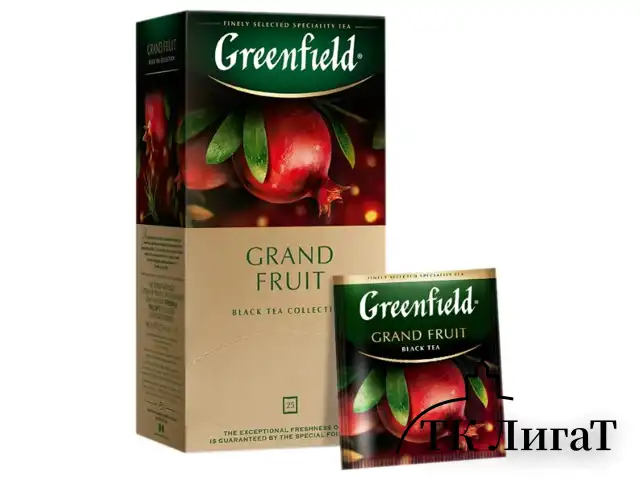 Чай GREENFIELD (Гринфилд) "Grand Fruit", черный, гранат-розмарин, 25 пакетиков в конвертах по 1,5 г, 1387-10