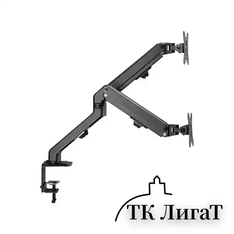 Кронштейн для двух мониторов настольный VESA 75х75, 100х100, 17"-27", до 14 кг, SONNEN MOTION, 455945