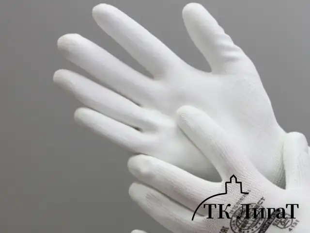 Перчатки нейлоновые белые