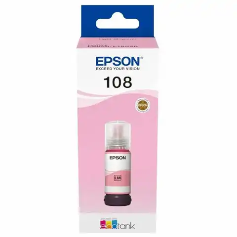 Чернила EPSON 108 (C13T09C64A) для СНПЧ EPSON L8050 /L8100 /L18050, светло-пурпурные, ОРИГИНАЛЬНЫЕ