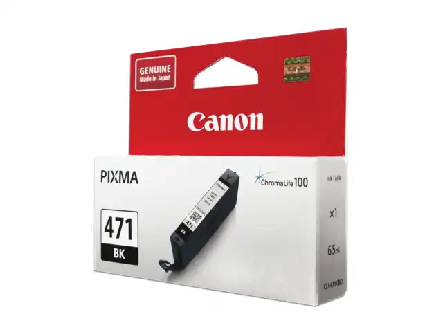 Картридж струйный CANON (CLI-471BK) PIXMA MG5740/MG6840/MG7740, черный, оригинальный, ресурс 1105 стр., 0400C001