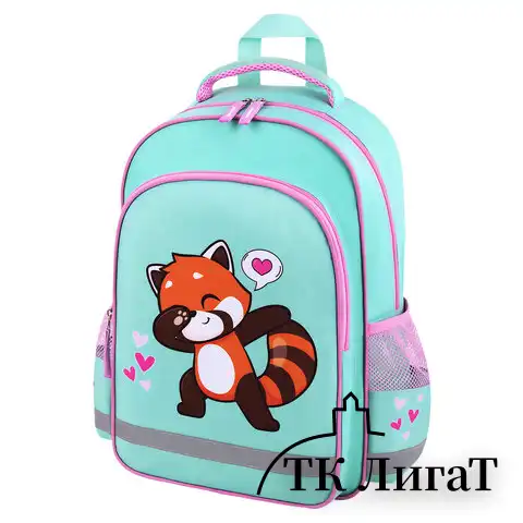 Рюкзак ПИФАГОР SCHOOL, 1 отделение, 3 кармана, "Red panda", 38x28х14 см, 272083