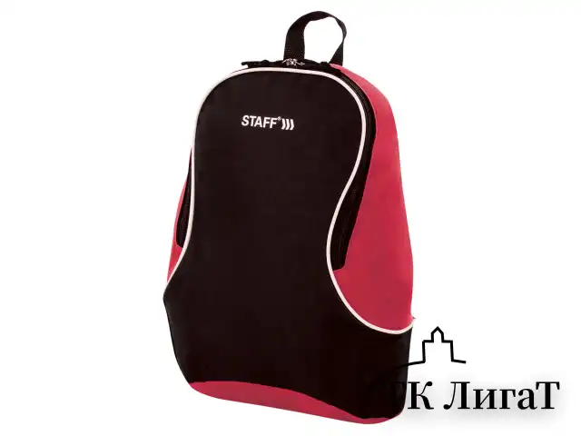 Рюкзак STAFF FLASH универсальный, черно-красный, 40х30х16 см, 270296